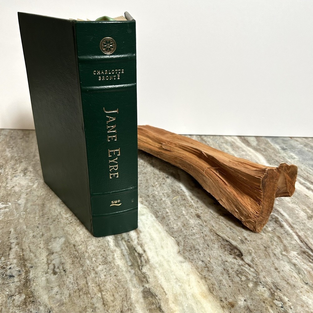 Jane Eyre by Charlotte Bronte Hardcover Decorative Ribbon Green Gold. 1998.